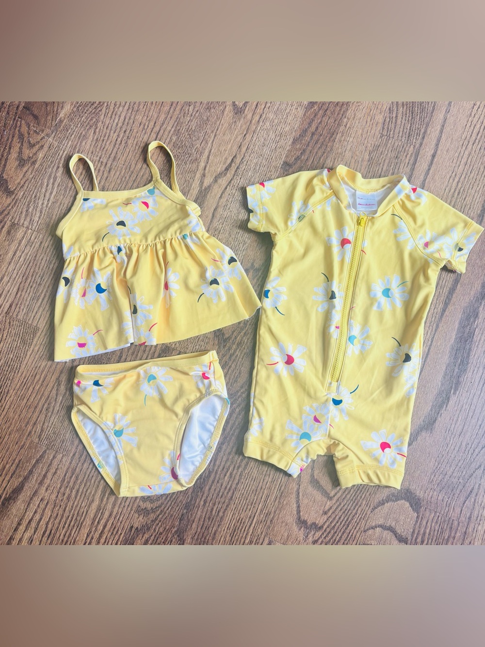 Hanna Andersson Yellow Daisy 3-Piece Swim Set